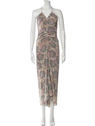 Pre-owned Veronica Beard Silk Long Dress In Neutral