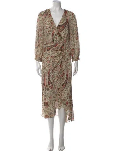 Pre-owned Veronica Beard Silk Long Dress In Neutral