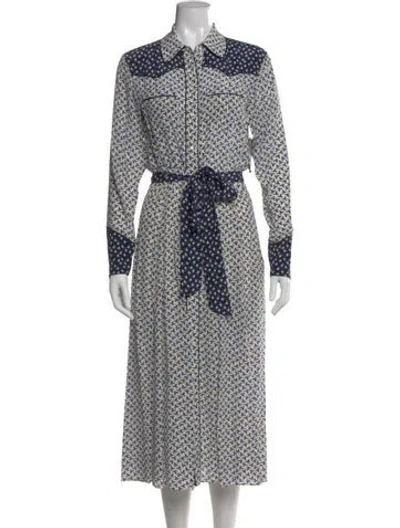 Pre-owned Veronica Beard Silk Long Dress In Neutral