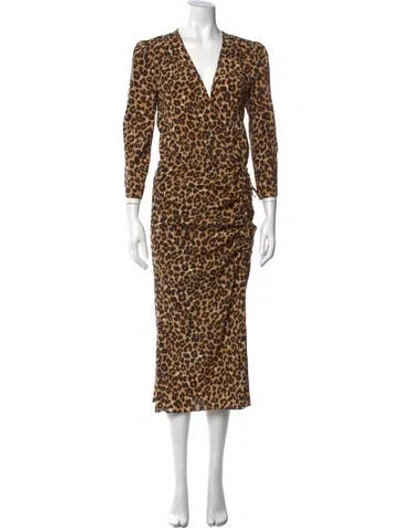 Pre-owned Veronica Beard Silk Long Dress In Neutral