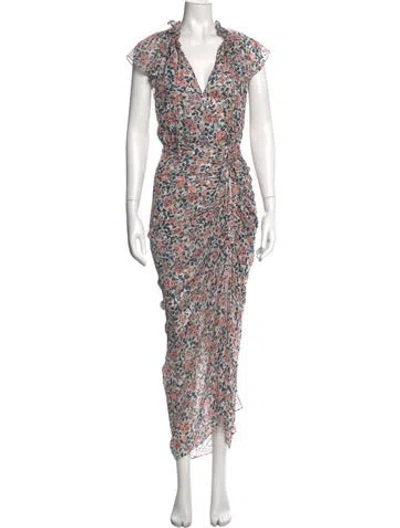 Pre-owned Veronica Beard Silk Long Dress In Neutral