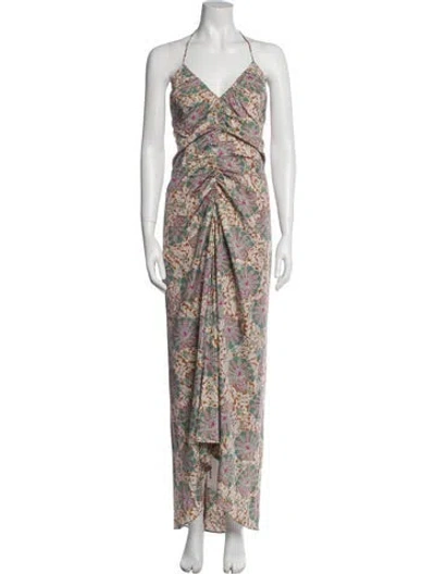 Pre-owned Veronica Beard Silk Long Dress In Orange