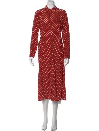 Pre-owned Veronica Beard Silk Long Dress In Orange