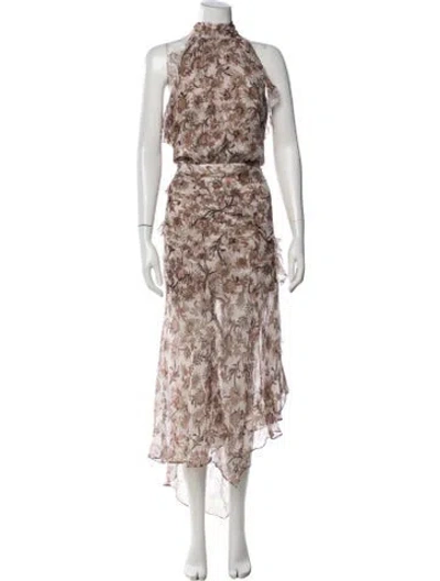 Pre-owned Veronica Beard Silk Long Dress In Pink