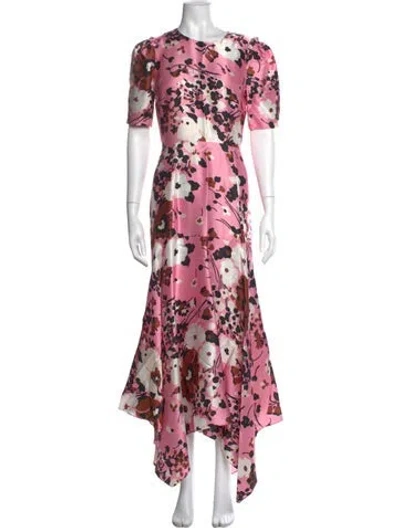 Pre-owned Veronica Beard Silk Long Dress In Pink