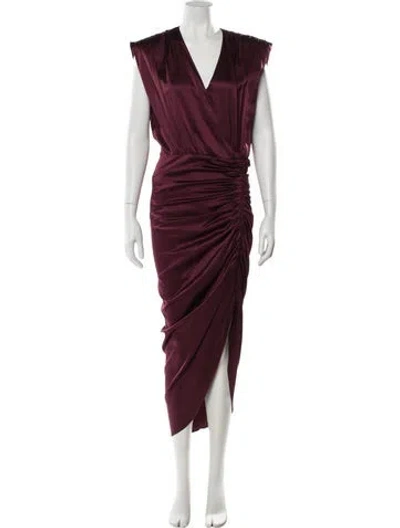 Pre-owned Veronica Beard Silk Long Dress In Purple