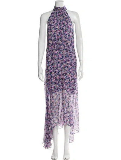 Pre-owned Veronica Beard Silk Long Dress In Purple