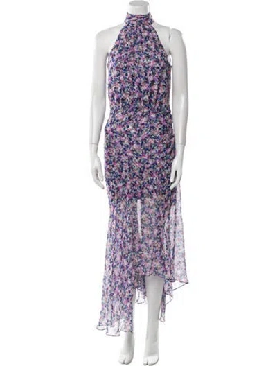 Pre-owned Veronica Beard Silk Long Dress In Purple