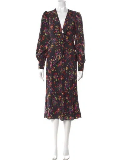 Pre-owned Veronica Beard Silk Long Dress In Purple