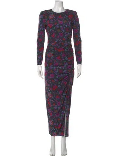 Pre-owned Veronica Beard Silk Long Dress In Purple