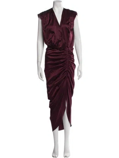 Pre-owned Veronica Beard Silk Long Dress In Red
