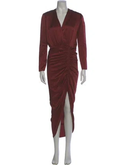 Pre-owned Veronica Beard Silk Long Dress In Red