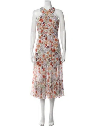 Pre-owned Veronica Beard Silk Long Dress In Red