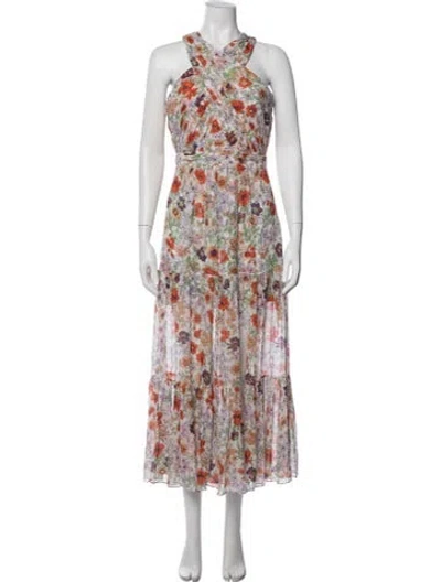 Pre-owned Veronica Beard Silk Long Dress In Red
