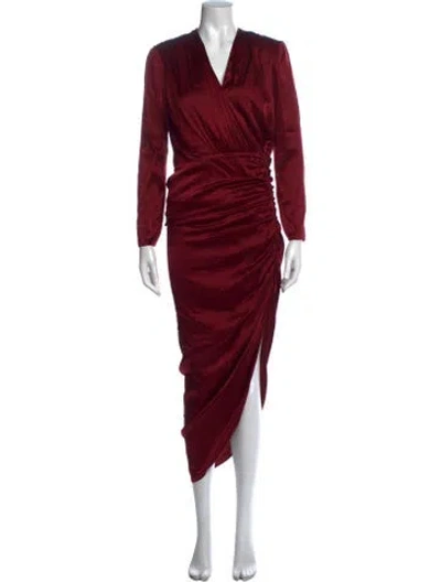 Pre-owned Veronica Beard Silk Long Dress In Red