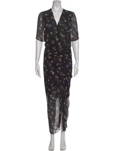 Pre-owned Veronica Beard Silk Long Dress W/ Tags In Black