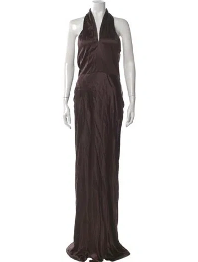 Pre-owned Veronica Beard Silk Long Dress W/ Tags In Brown