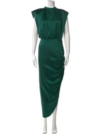 Pre-owned Veronica Beard Silk Long Dress W/ Tags In Green