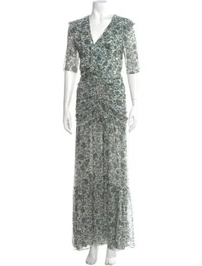 Pre-owned Veronica Beard Silk Long Dress W/ Tags In Multi