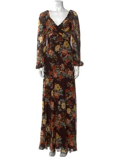 Pre-owned Veronica Beard Silk Long Dress W/ Tags In Multi
