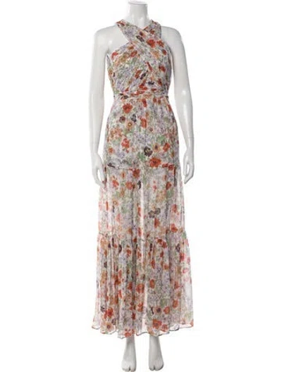 Pre-owned Veronica Beard Silk Long Dress W/ Tags In Neutral