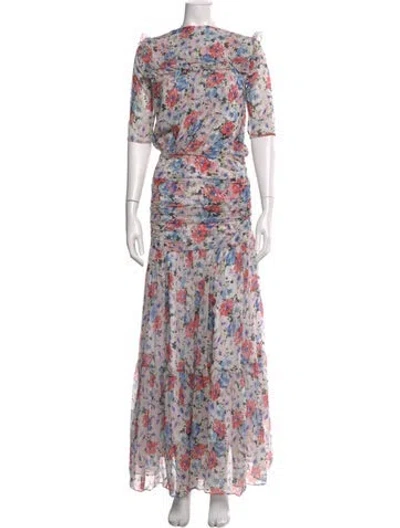 Pre-owned Veronica Beard Silk Long Dress W/ Tags In Pink