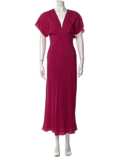 Pre-owned Veronica Beard Silk Long Dress W/ Tags In Pink