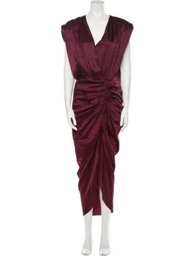 Pre-owned Veronica Beard Silk Long Dress W/ Tags In Purple
