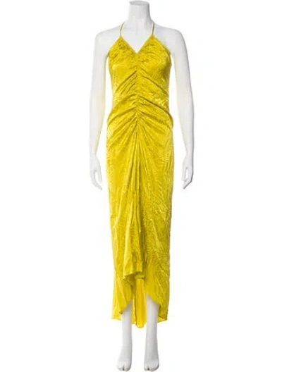 Pre-owned Veronica Beard Silk Long Dress In Yellow