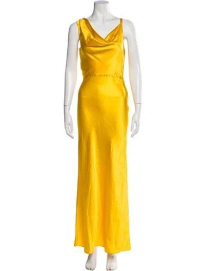 Pre-owned Veronica Beard Silk Long Dress In Yellow