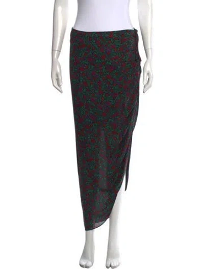 Pre-owned Veronica Beard Silk Long Skirt In Black