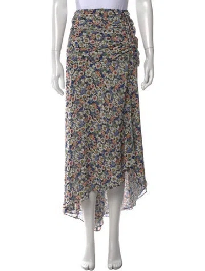 Pre-owned Veronica Beard Silk Long Skirt In Black
