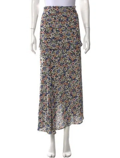 Pre-owned Veronica Beard Silk Long Skirt In Black
