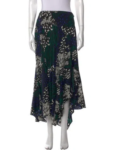 Pre-owned Veronica Beard Silk Long Skirt In Black