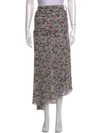 Pre-owned Veronica Beard Silk Long Skirt In Black