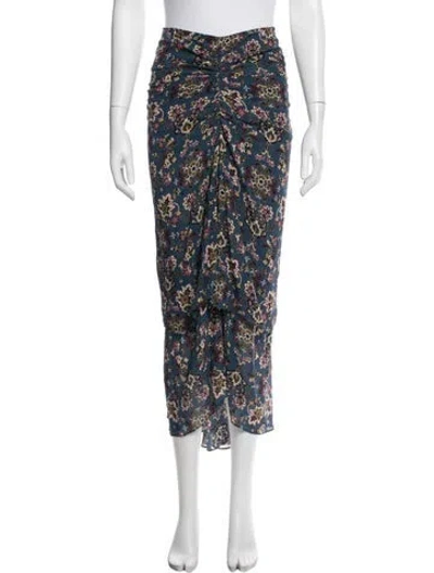Pre-owned Veronica Beard Silk Long Skirt In Blue