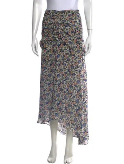 Pre-owned Veronica Beard Silk Long Skirt In Blue