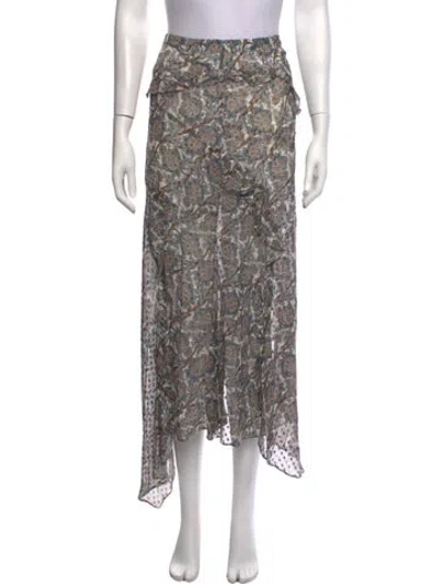 Pre-owned Veronica Beard Silk Long Skirt In Brown