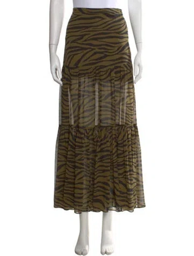 Pre-owned Veronica Beard Silk Long Skirt In Multi