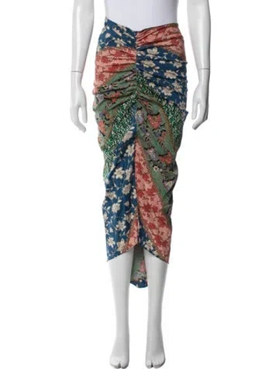 Pre-owned Veronica Beard Silk Long Skirt In Multi
