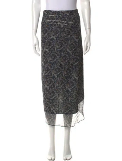 Pre-owned Veronica Beard Silk Long Skirt In Multi