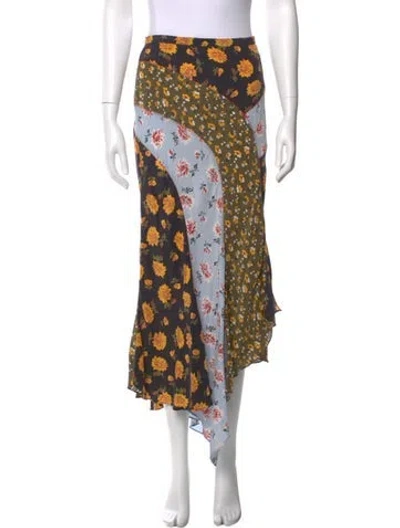 Pre-owned Veronica Beard Silk Long Skirt In Neutral