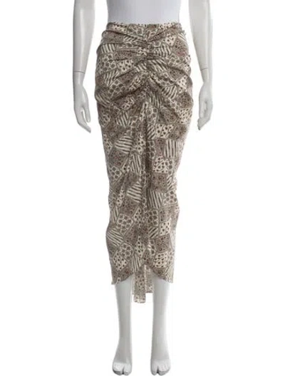 Pre-owned Veronica Beard Silk Long Skirt In Neutral