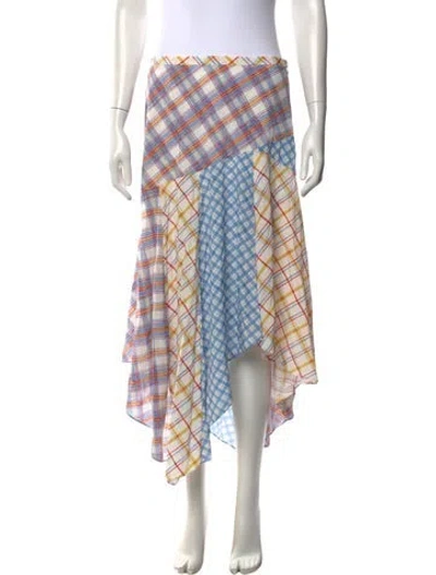 Pre-owned Veronica Beard Silk Long Skirt In Neutrals