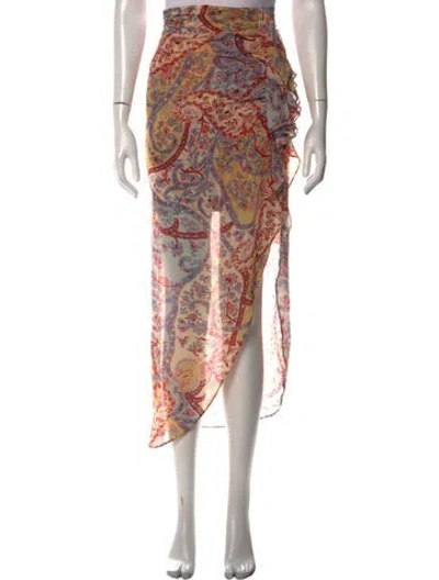 Pre-owned Veronica Beard Silk Long Skirt In Neutrals
