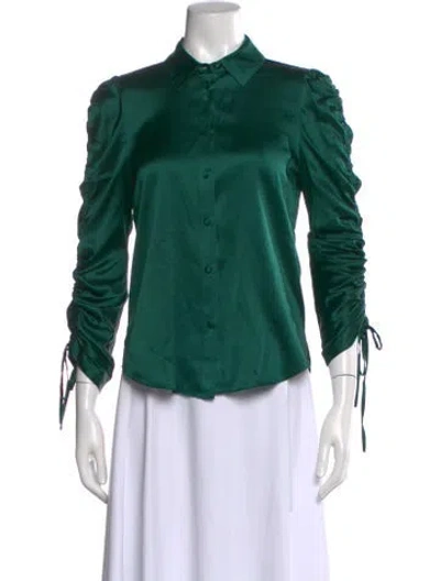 Pre-owned Veronica Beard Silk Long Sleeve Blouse