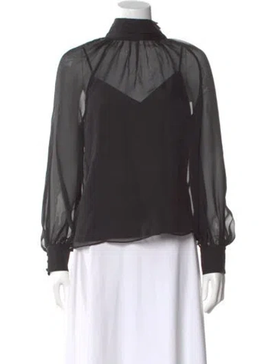 Pre-owned Veronica Beard Silk Long Sleeve Blouse W/ Tags In Gray