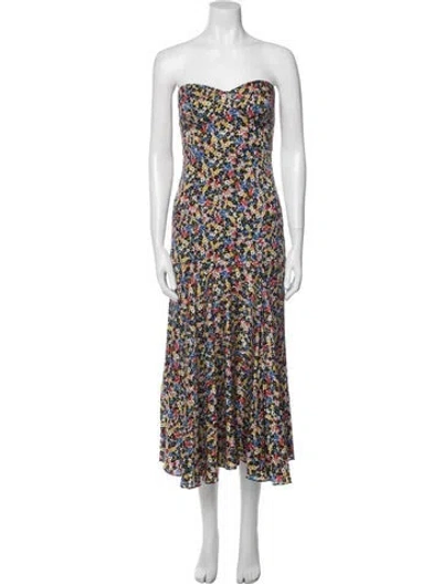 Pre-owned Veronica Beard Silk Midi Length Dress In Black