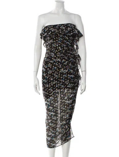 Pre-owned Veronica Beard Silk Midi Length Dress In Black