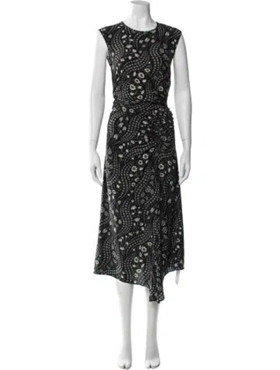 Pre-owned Veronica Beard Silk Midi Length Dress In Black